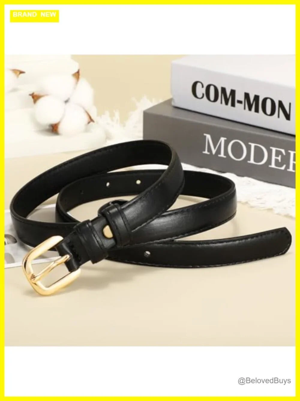 2 Pack Women Thin Faux Leather Belt Skinny Waist Belt for Dresses Jeans Pants